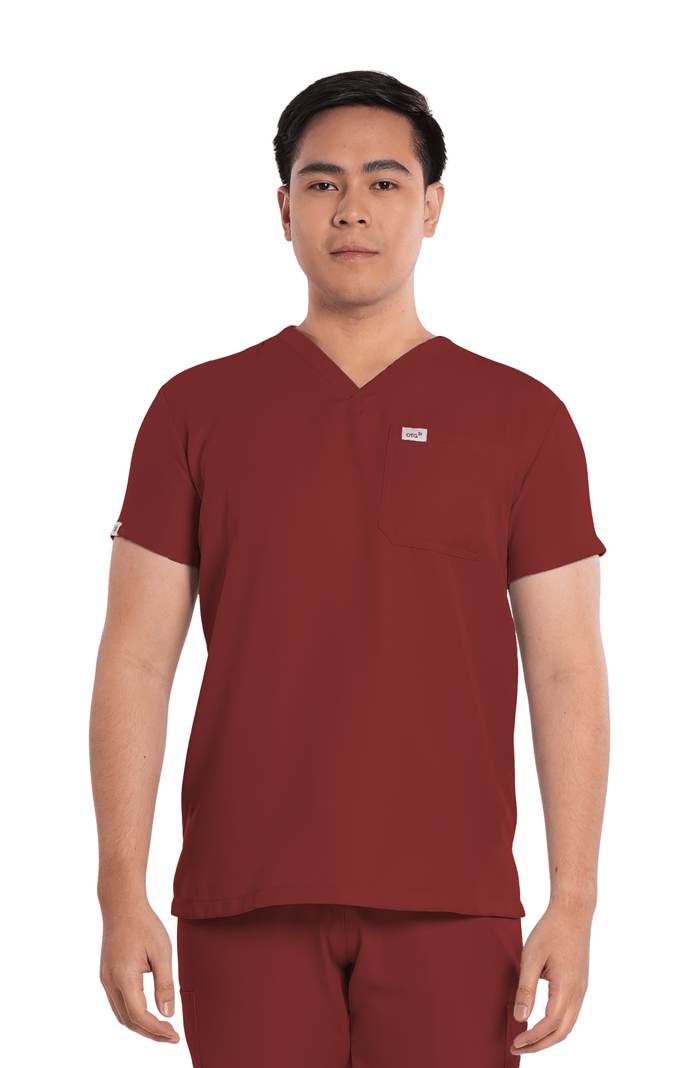 Twill V-Neck Men Scrub Top