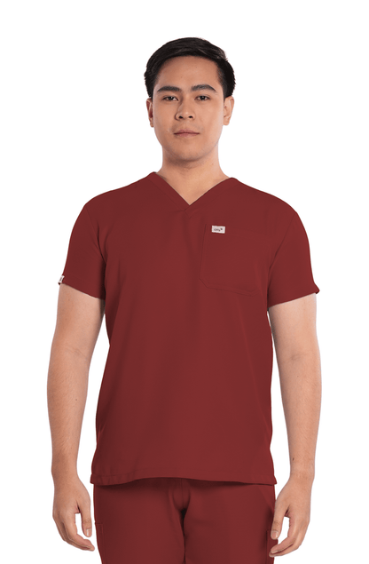 Twill V-Neck Men Scrub Top