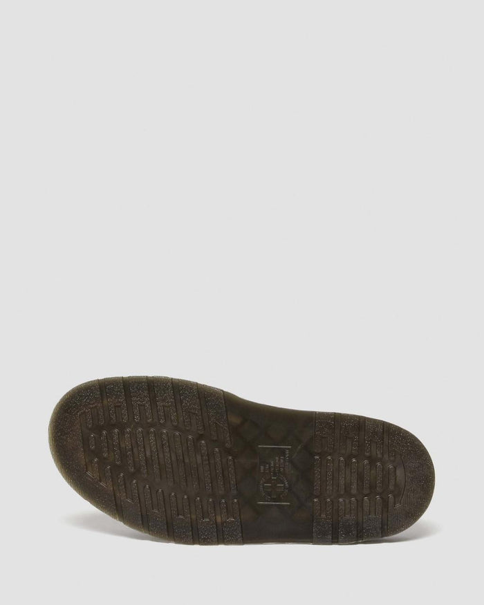 Unisex Josef Analine Leather Buckle Slide Sandals Black Analine