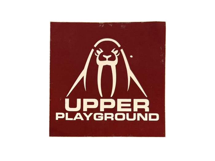 Upper Playground - Walrus Vintage Sticker - Burgundy