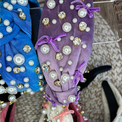 Velour Mixed Bead Headbands