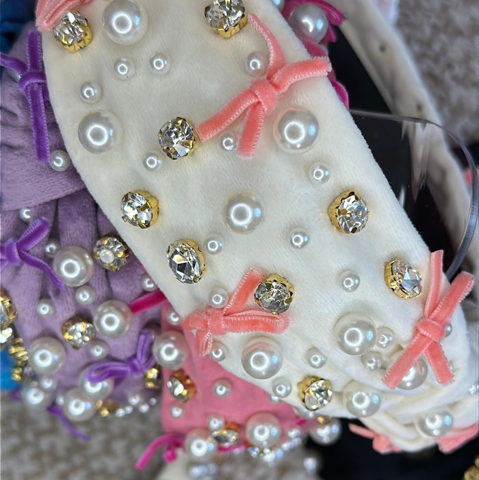 Velour Mixed Bead Headbands