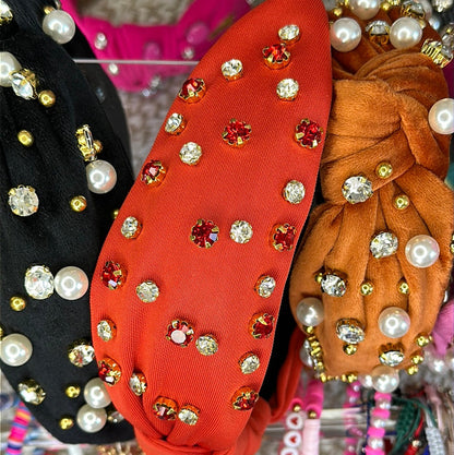 Burnt Orange with Crystals