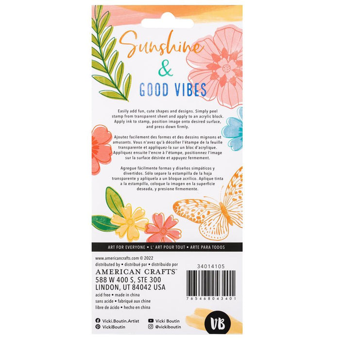 Vicki Boutin - Clear Stamps - 12/Pkg - Where To Next - Good Vibes. Available at Embellish Away located in Bowmanville Ontario Canada.