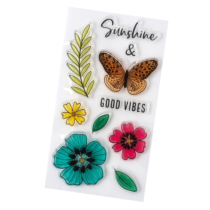Vicki Boutin - Clear Stamps - 12/Pkg - Where To Next - Good Vibes. Available at Embellish Away located in Bowmanville Ontario Canada.
