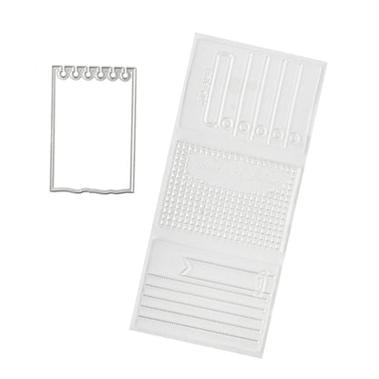 Vicki Boutin Stamp & Die Set- Notepad, a dynamic combination of high-quality acrylic stamps and matching dies. This stamp and die set will become an essential tool for adding intricate and detailed designs to your creations. Includes a 4 piece set. Available at Embellish Away located in Bowmanville Ontario Canada.