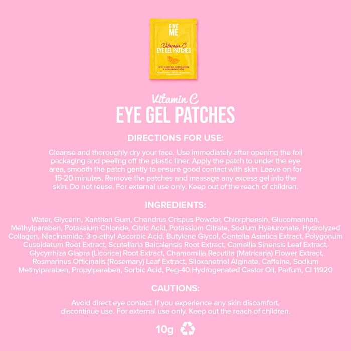 Vitamin C Eye Gel Patches - Give Me Cosmetics