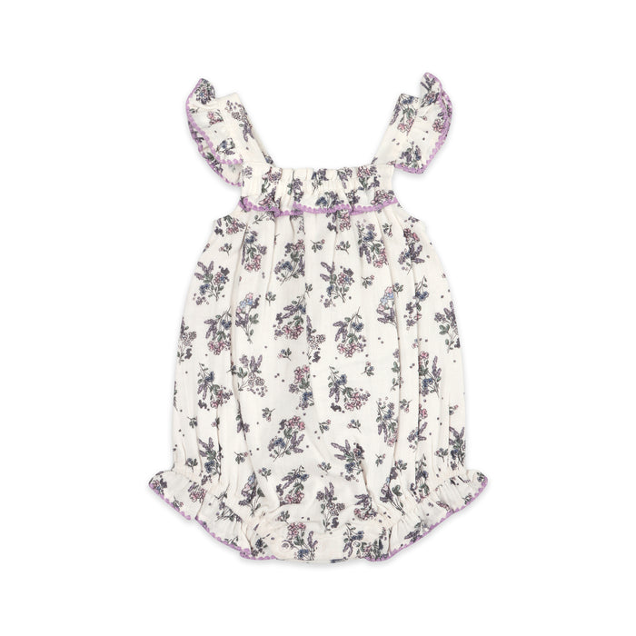 Vivian Floral Baby Romper Front (Organic)