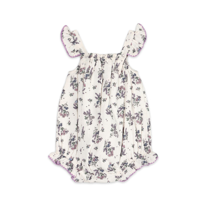 Vivian Floral Baby Romper Back (Organic)