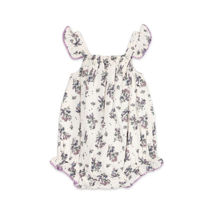 Vivian Floral Baby Romper Back (Organic)