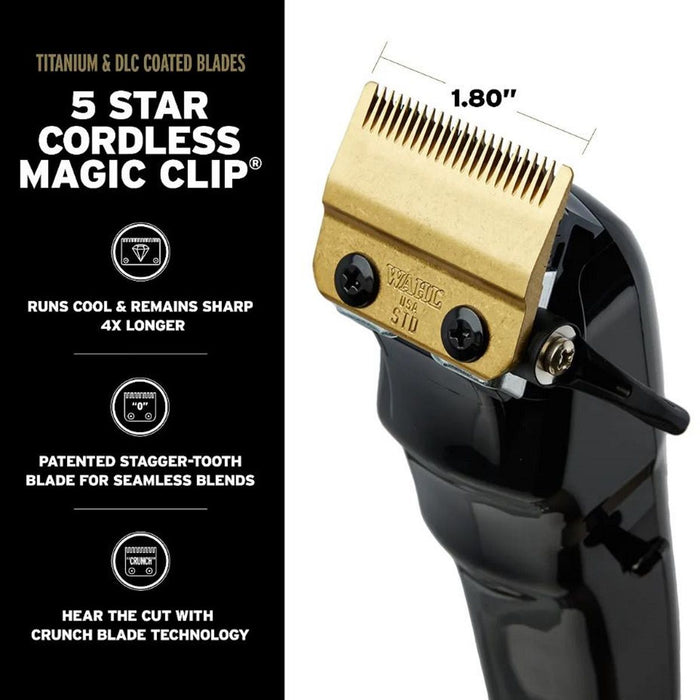 WAHL Professional 5 Star Cordless Barber Combo - Magic & Detailer - Palms Fashion Inc.