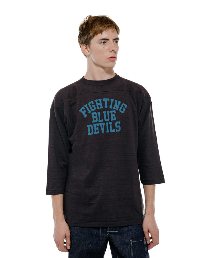 Warehouse Lot. 4063 3/4 Sleeve Football Tee Blue Devils Sumikuro
