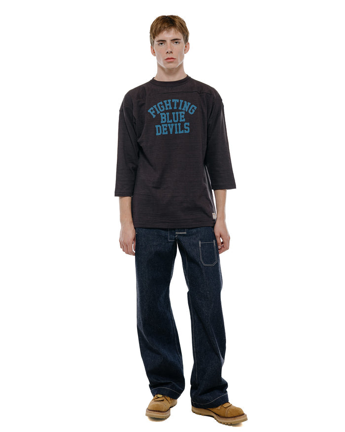 Warehouse Lot. 4063 3/4 Sleeve Football Tee Blue Devils Sumikuro