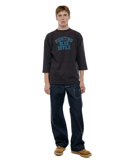 Warehouse Lot. 4063 3/4 Sleeve Football Tee Blue Devils Sumikuro