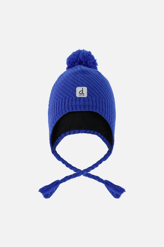 Winter Peruvian Knit Hat With Pompom Royal Blue-0