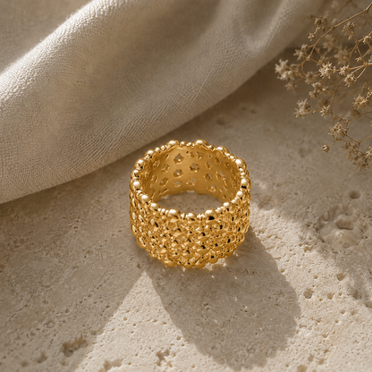 WOLFF JEWELRY - Boble Ring - 18 kt. guldbelagt Vol. 2 Vandfast