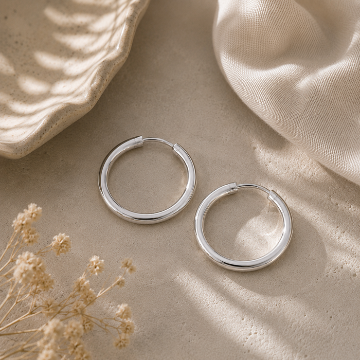 Wolff Jewelry - Classic Hoops 20 mm - Sølvbelagt