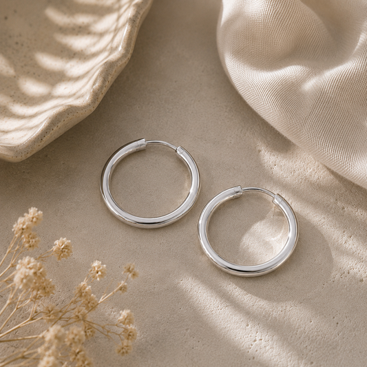 Wolff Jewelry - Classic Hoops 20 mm - Sølvbelagt