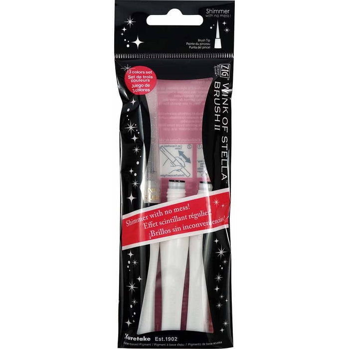 Brush Marker & 2 Refills - Clear